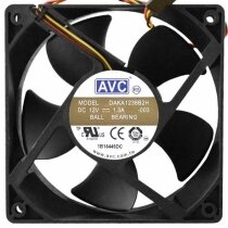 AVC DAKA1238B2H 12V 1.3A 3 Wires Ball Bearing Cooling Fan