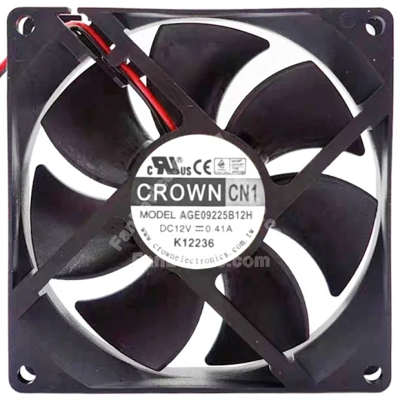 CROWN AGE09225B12H 12V 0.41A 2 / 3 Wires Axial Cooling Fan