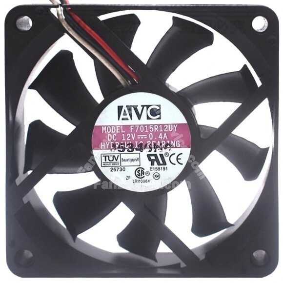AVC F7015R12UY 12V 0.4A 2 / 3 Wires Axial Cooling Fan