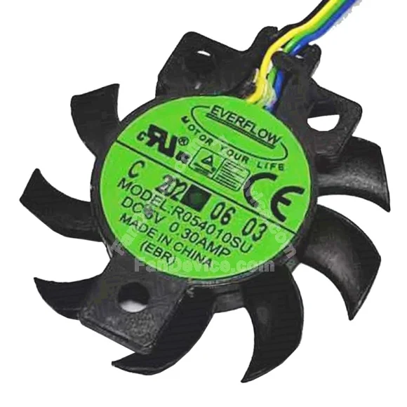EVERFLOW R054010SU 5V 0.30AMP 4 Wires Axial Cooling Fan