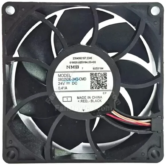 NMB 08025DE-24Q-CMD DC 24V 0.41A 4 Wires Axial Cooling Fan