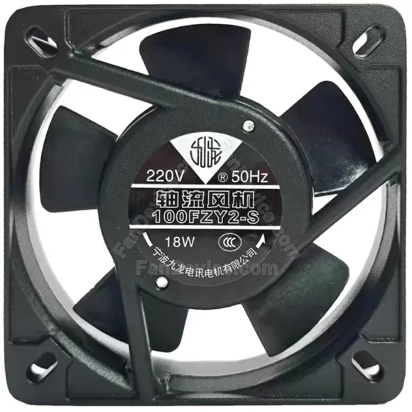 JIULONG 100FZY2-S AC 220V 18W 2 Wires Axial Cooling Fan