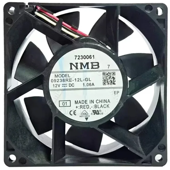 NMB 09238RE-12L-GL DC 12V 1.06A 3 Wires Axial Cooling Fan