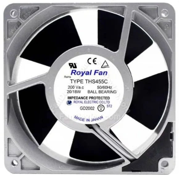 Royal Fan THS455C AC 200V 20/18W Impedance Protected Cooling Fan