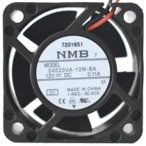 NMB 04020VA-12M-BA DC 12V 0.11A 2 Wires Axial Cooling Fan