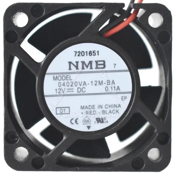 NMB 04020VA-12M-BA DC 12V 0.11A 2 Wires Axial Cooling Fan