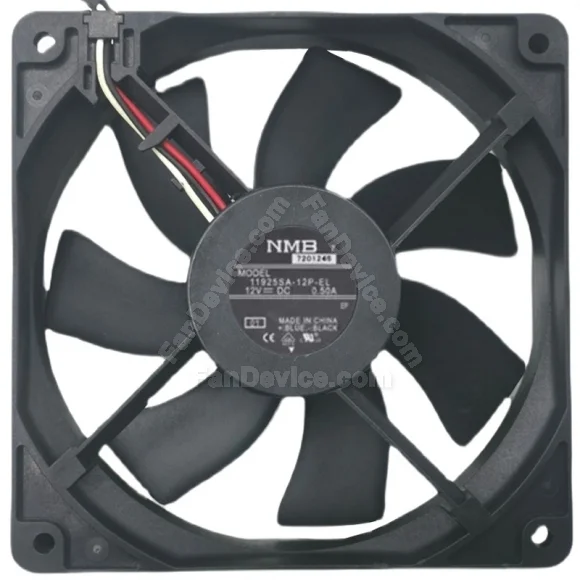 NMB 11925SA-12P-EL DC 12V 0.50A 3 Wires Axial Cooling Fan