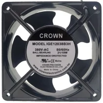 CROWN IGE12038B3H 380V 21/19W Ball Bearing Impedance Protected Cooling Fan