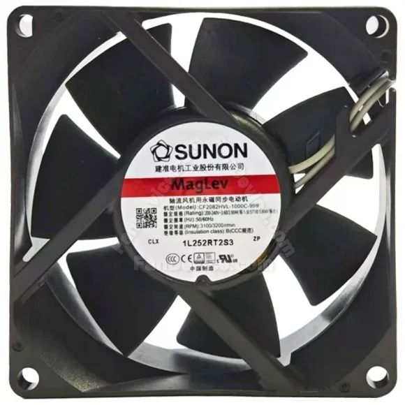 Sunon CF2082HVL-1000C-999 200-240V 2 Wires Axial Cooling Fan