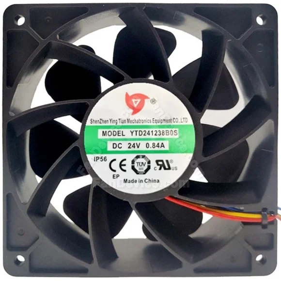 YingTian YTD241238B0S 24V 0.84A 4 Wires Axial Cooling Fan