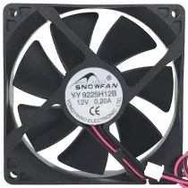 SNOWFAN Y-Y9225H12B DC 12V 0.20A 2 Wires Axial Cooling Fan