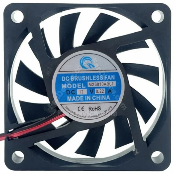 QIHAO MX6010ABL1 12V 0.22A DC Brushless 2 Wires Axial Cooling Fan