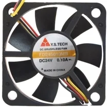 Y.S.TECH FD245010MB 24V 0.10A DC Brushless 3 Wires Axial Cooling Fan
