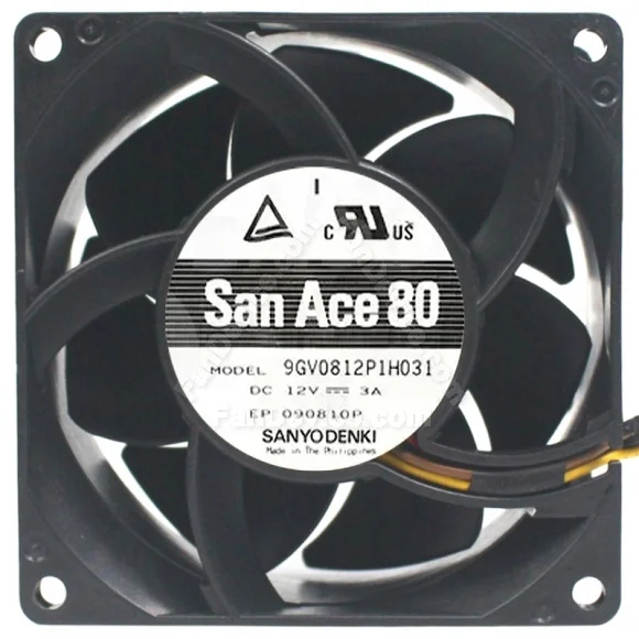 Sanyo 9GV0812P1H031 DC 24V 3A 4 Wires Axial Cooling Fan