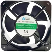 SIGER SG20060HA2 AC 220/240V 0.4A 2 Wires Axial Cooling Fan