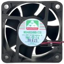 Protechnic MGA6024MB-O25 24V 0.12A 3 Wires Axial Cooling Fan