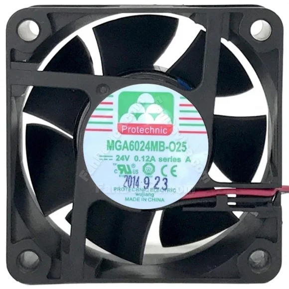 Protechnic MGA6024MB-O25 24V 0.12A 3 Wires Axial Cooling Fan