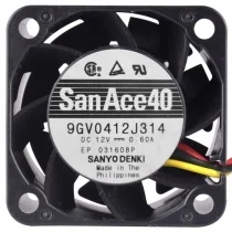 Sanyo 9GV0412J314 DC 12V 0.60A 3 Wires Axial Cooling Fan