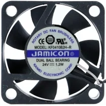 JAMICON KF0410B2H-R DC 24V 1.2W 2 Wires Ball Bearing Cooling Fan