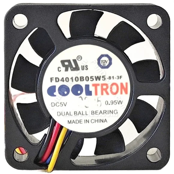 COOLTRON FD4010B05W5 DC 5V 0.95W 4 Wires Ball Bearing PWM Cooling Fan