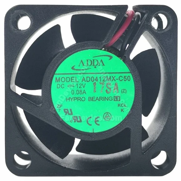 ADDA AD0412MX-C50 DC 12V 0.08A 2 Wires HYPRO Bearing Cooling Fan