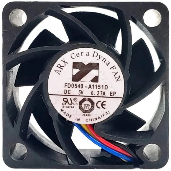 ARX FD0540-A1151D DC 5V 0.27A 3 / 4 Wires Axial Cooling Fan