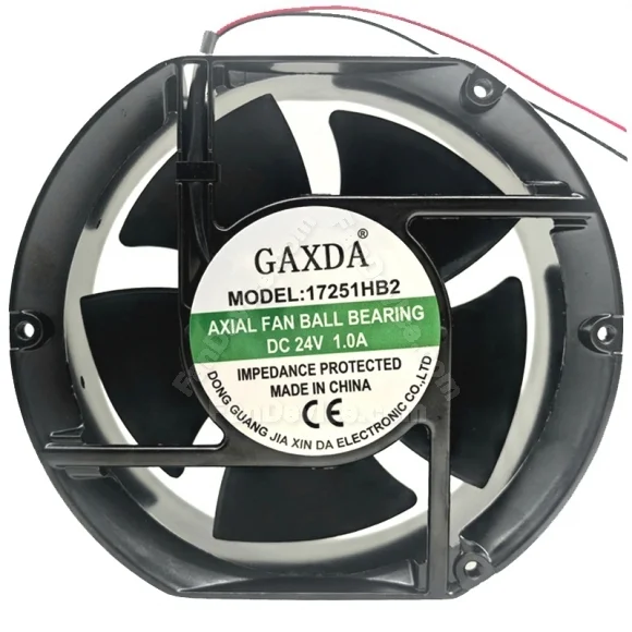 GAXDA 17251HB2 24V 1.0A 2 Wires Impedance Protected Cooling Fan