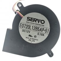 Servo E0720L12B5AP-51 DC 12V 0.19A 3 Wires Blower Cooling Fan