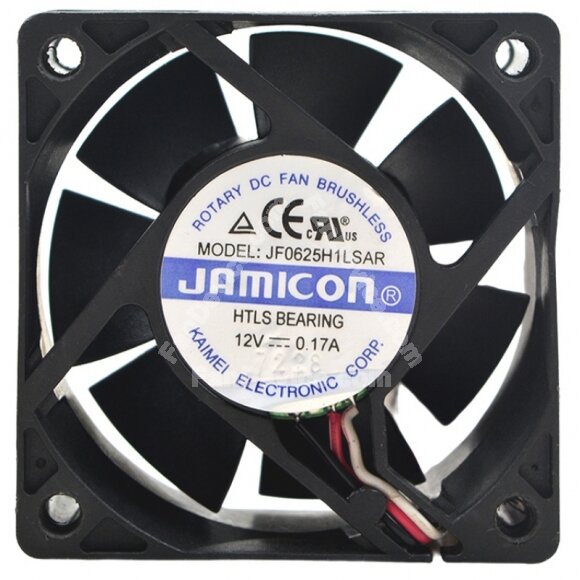 JAMICON JF0625H1LSAR DC 12V 0.17A 6025 HTLS Bearing Axial Cooling Fan