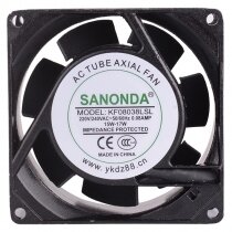 SANONDA KF08038LSL AC 220V/240V 0.08AMP 15W-17W Axial Cooling Fan