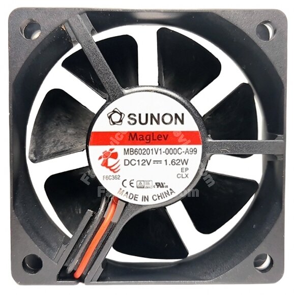 Sunon Maglev MB60201V1-000C-A99 DC 12V 1.62W 2 Wires Axial Cooling Fan