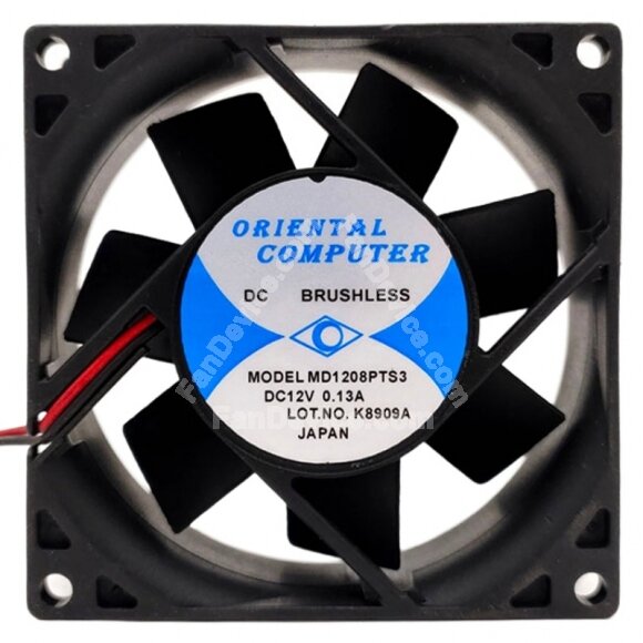 ORIENTAL COMPUTER MD1208PTS3 DC 12V 0.13A Brushless Axial Cooling Fan