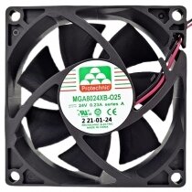 Protechnic MGA8024XB-O25 DC 24V 0.23A 2 Wires 8025 Axial Cooling Fan