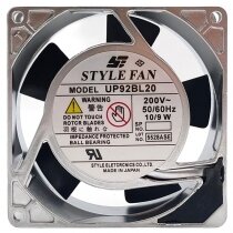 STYLE FAN UP92BL20 AC 200V 10/9W Ball Bearing Impedance Protected Cooling Fan