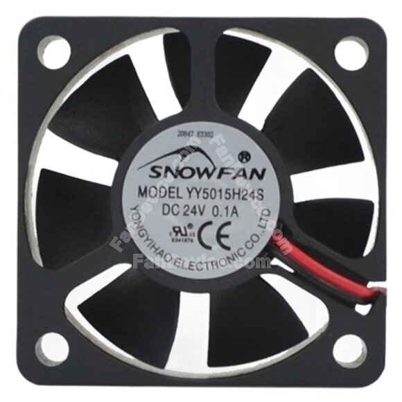 SNOWFAN YY5015H24S DC 24V 0.1A 2 Wires Axial Cooling Fan