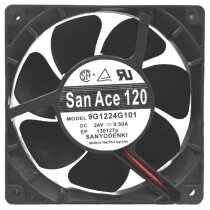 Sanyo Denki 9G1224G101 DC 24V 0.50A 2 Wires / 3 Wires Axial Cooling Fan