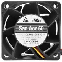 Sanyo Denki 9GA0612P1J071 DC 12V 1.5A 4 Wires Axial Cooling Fan