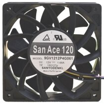 Sanyo Denki 9GV1212P4G061 DC 12V 1.68A 4 Wires PWM Axial Cooling Fan