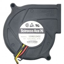 Sanyo Denki 109BD12HC2 DC 12V 0.37A 3 Wires Blower Cooling Fan