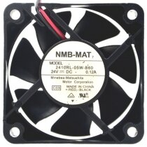 NMB-MAT 2410RL-05W-B60 DC 24V 0.12A 2 Wires Axial Cooling Fan