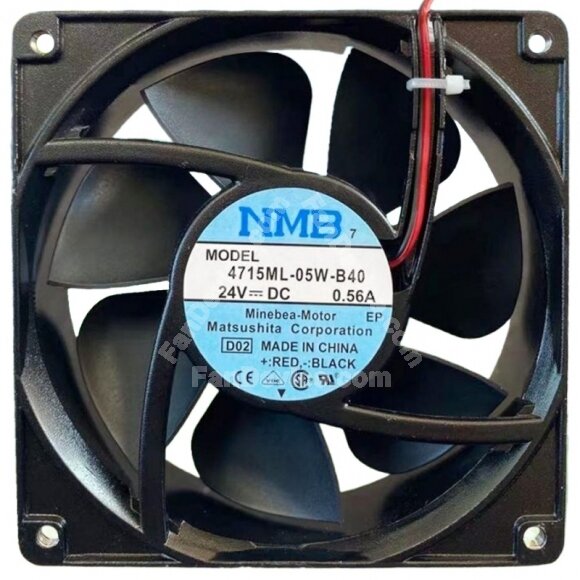 NMB 4715ML-05W-B40 DC 24V 0.56A 2 Wires Axial Cooling Fan