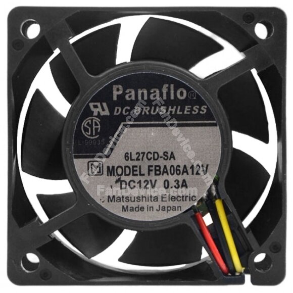 Panaflo FBA06A12V DC 12V 0.3A 2 Wires / 3 Wires Brushless Axial Cooling Fan