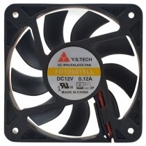 Y.S.TECH FD126015LL DC 12V 0.12A 2 Wires Brushless Axial Cooling Fan
