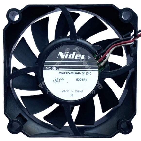 Nidec M60R24MGAB-51Z40 DC 24V 0.08A 2 Wires / 3 Wires Axial Cooling Fan