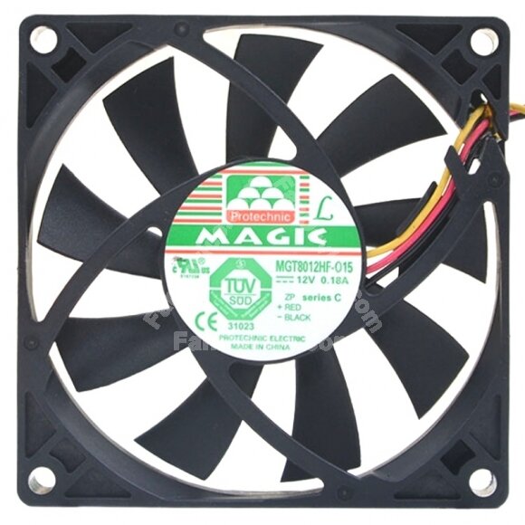 Magic MGT8012HF-O15 DC 12V 0.18A 2 Wires / 3 Wires Axial Cooling Fan