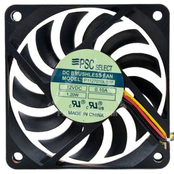 PSC P1127010LB1F 12V 0.10A 1.2W DC Brushless Axial Cooling Fan
