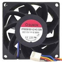 Sunon PF80381B1-Q14C-Q99 DC 12V 8.98W 2 / 3 / 4 Wires Axial Cooling Fan