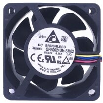 Delta QFR0624UH-SM02 24V 0.26A 4 Wires DC Brushless Axial Cooling Fan