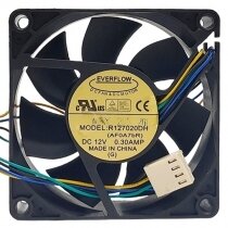 EVERFLOW R127020DH DC 12V 0.30AMP 2 / 3 / 4 Wires Axial Cooling Fan