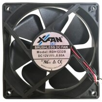 XFAN RDH1232B 12V 0.60A 2 Wires DC Brushless Axial Cooling Fan